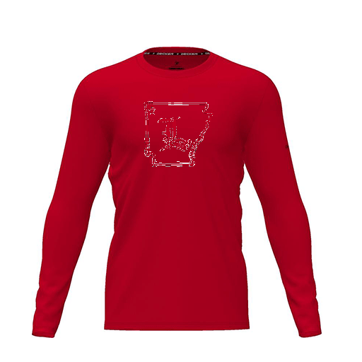 [FTLCDFRD-YXS-LOGO3] Dri Fit Performance T-Shirt (Youth XS, Red, Logo 3, Long Sleeve)