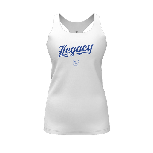 [FT0TRBWH-FYS-LOGO1] Decker Racerback Tank Top (Female Youth S, White, Logo 1)