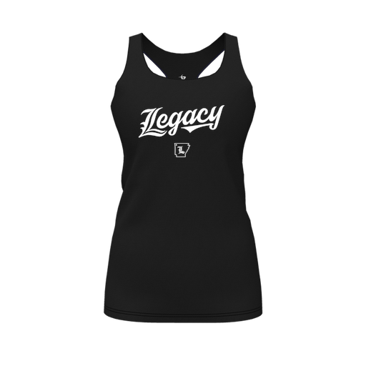 [CUS-DFW-RCBK-PER-BLK-FYS-LOGO2] Racerback Tank Top (Female Youth S, Black, Logo 2)