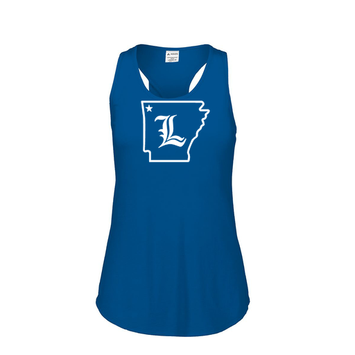 [3078.U55.S-LOGO3] Ladies Tri Blend Tank Top (Female Adult S, Royal, Logo 3)
