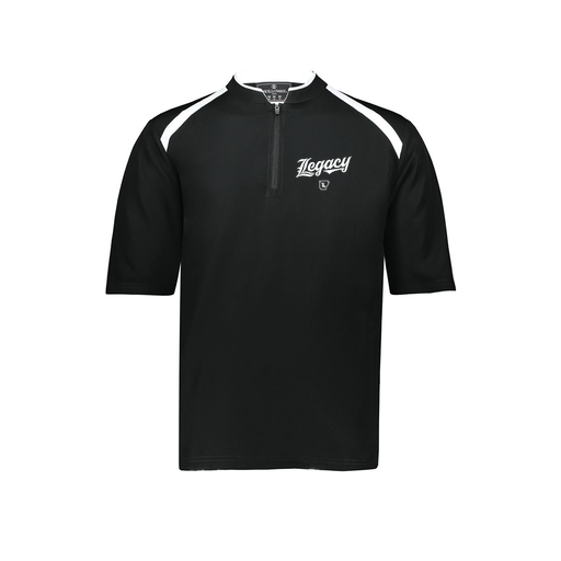 [229581-AS-BLK-LOGO2] Men's Dugout Short Sleeve Pullover (Adult S, Black, Logo 2)