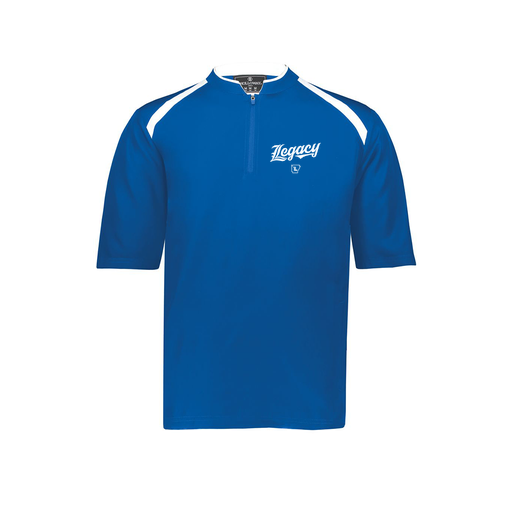 [229581-AS-RYL-LOGO2] Men's Dugout Short Sleeve Pullover (Adult S, Royal, Logo 2)