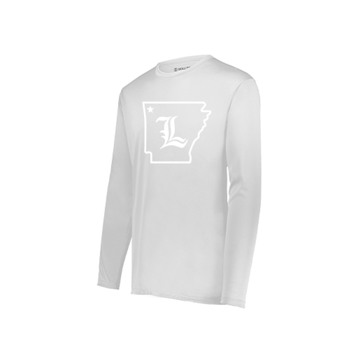 [222822.005.XS-LOGO3] Men's LS Smooth Sport Shirt (Adult XS, White, Logo 3)