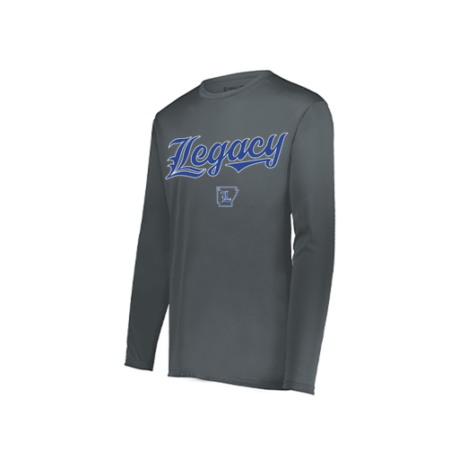 [222822.059.XS-LOGO1] Men's LS Smooth Sport Shirt (Adult XS, Gray, Logo 1)