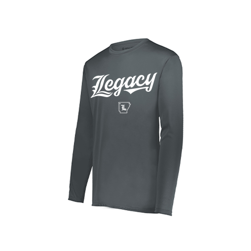 [222822.059.XS-LOGO2] Men's LS Smooth Sport Shirt (Adult XS, Gray, Logo 2)