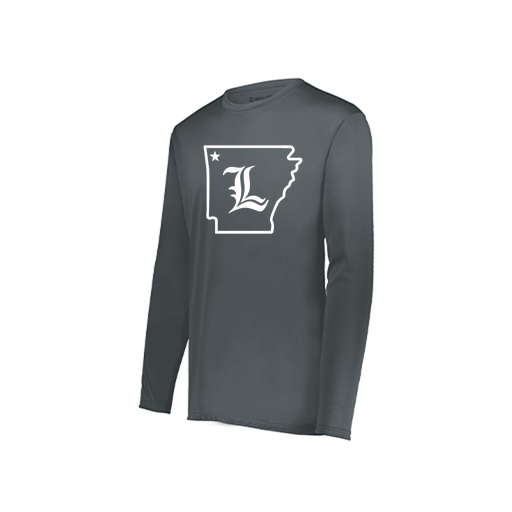 [222822.059.XS-LOGO3] Men's LS Smooth Sport Shirt (Adult XS, Gray, Logo 3)
