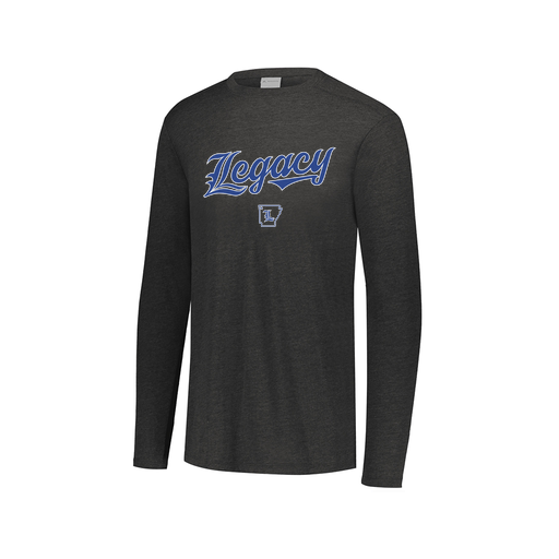 [FTLCUBBK-AXS-LOGO1] Decker Men's Tri-Blend T-Shirt - Long Sleeve (Adult XS, Black, Logo 1)
