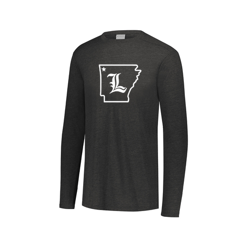 [FTLCUBBK-AXS-LOGO3] Decker Men's Tri-Blend T-Shirt - Long Sleeve (Adult XS, Black, Logo 3)