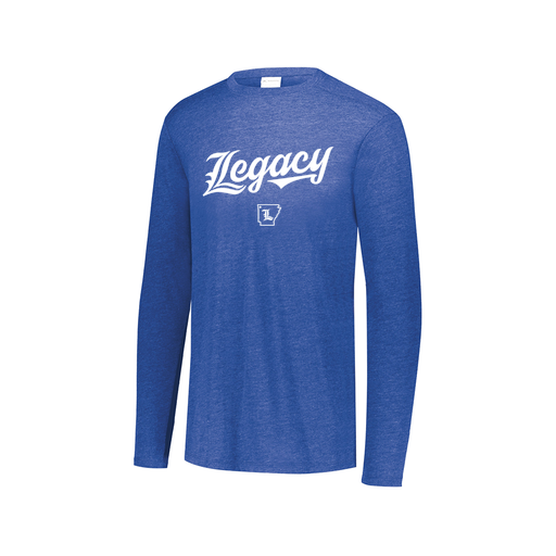 [FTLCUBRY-AXS-LOGO2] Decker Men's Tri-Blend T-Shirt - Long Sleeve (Adult XS, Royal, Logo 2)