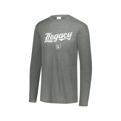 [FTLCUBGY-AXS-LOGO2] Decker Men's Tri-Blend T-Shirt - Long Sleeve (Adult XS, Gray, Logo 2)