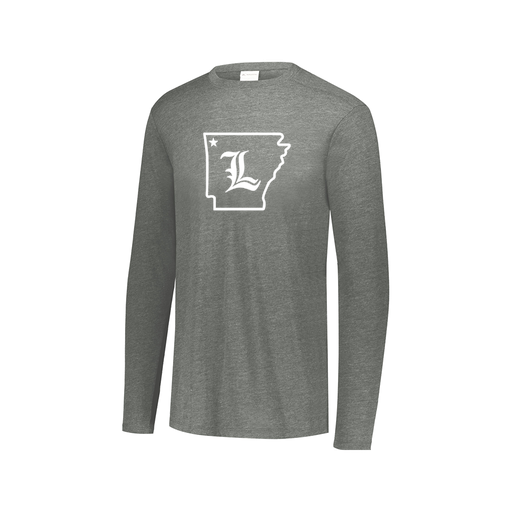 [FTLCUBGY-AXS-LOGO3] Decker Men's Tri-Blend T-Shirt - Long Sleeve (Adult XS, Gray, Logo 3)