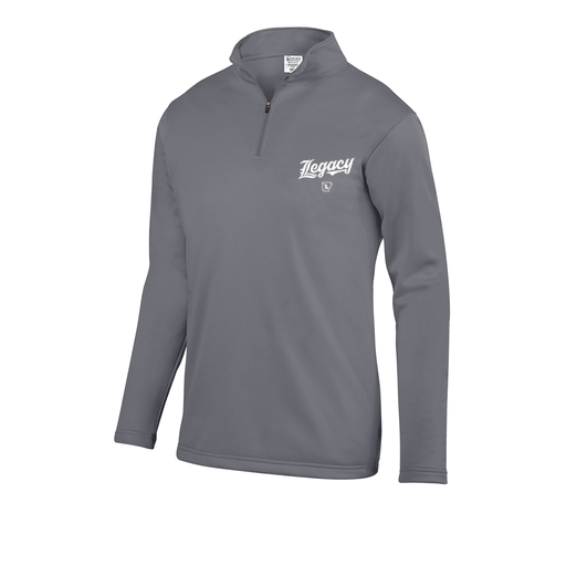 [FOLQFFGY-AS-LOGO2] Decker Men's FlexFleece 1/4 Zip (Adult S, Gray, Logo 2)