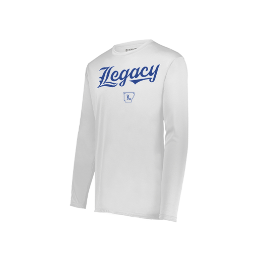 [222823.005.S-LOGO1] Youth LS Smooth Sport Shirt (Youth S, White, Logo 1)
