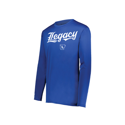 [222823.060.S-LOGO2] Youth LS Smooth Sport Shirt (Youth S, Royal, Logo 2)