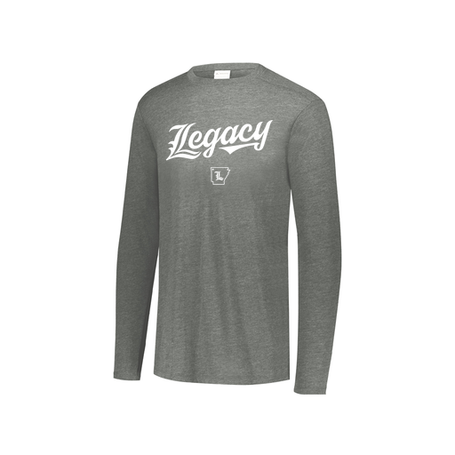[FTLCUBGY-YS-LOGO2] Decker Youth Tri-Blend T-Shirt - Long Sleeve (Youth S, Gray, Logo 2)