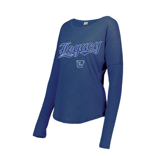 [3077.U55.S-LOGO1] Ladies LS Ultra-blend T-Shirt (Female Adult S, Royal, Logo 1)