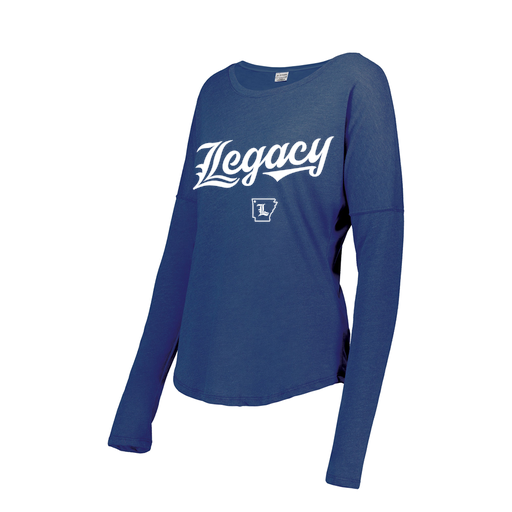 [FTLCUBRY-FAS-LOGO2] Decker Women's Tri-Blend T-Shirt - Long Sleeve (Female Adult S, Royal, Logo 2)