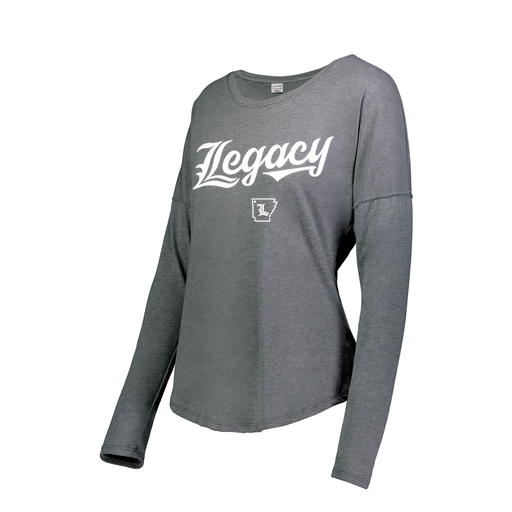 [3077.013.S-LOGO2] Ladies LS Ultra-blend T-Shirt (Female Adult S, Gray, Logo 2)