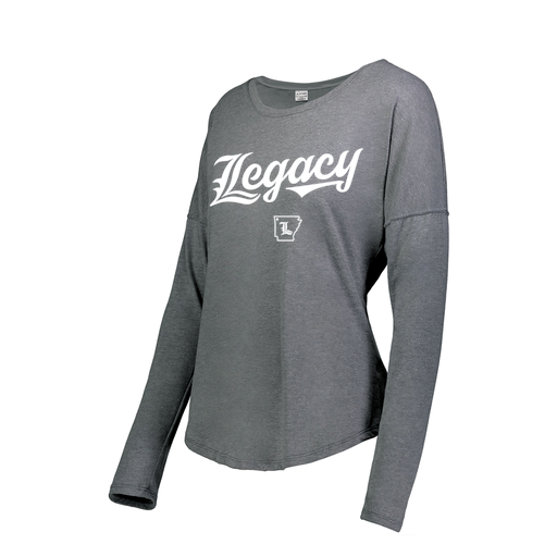 [FTLCUBGY-FAS-LOGO2] Decker Women's Tri-Blend T-Shirt - Long Sleeve (Female Adult S, Gray, Logo 2)
